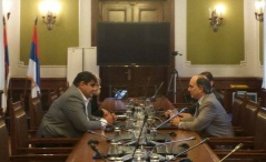 21 October 2014 The Head of the Parliamentary Friendship Group with Greece in meeting with the Greek Ambassador to Serbia
